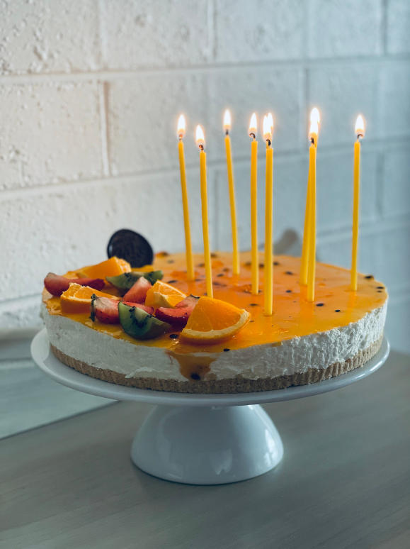12 Beeswax Birthday Candles - Artisan Hand Dipped - 10cm