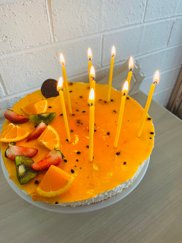 12 Beeswax Birthday Candles - Artisan Hand Dipped - 10cm