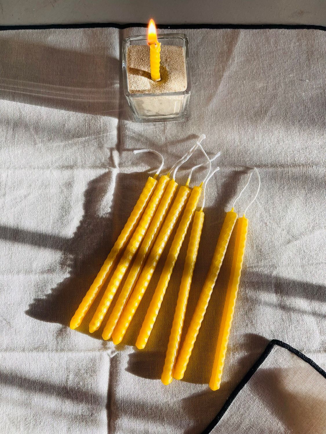 8 x 1 Hour Prayer Candle Kit - Hand rolled and hand dipped in beeswax candles